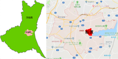 茨城町の地図画像