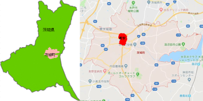 茨城町の地図画像