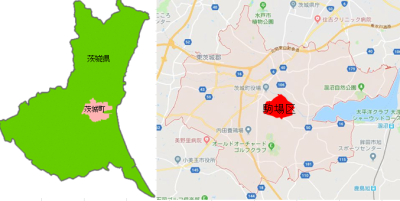 茨城町の地図画像