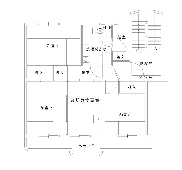 （イラスト）間取り図A棟・B棟・C棟