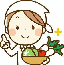 野菜を持っている栄養士のイラスト