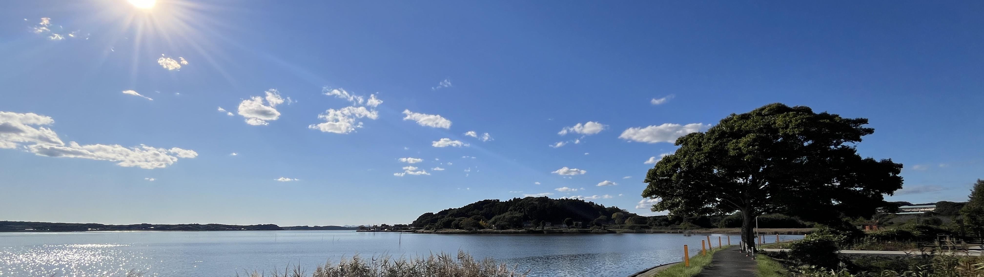 涸沼湖畔